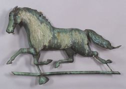 Molded Sheet Copper Running Horse Weather Vane
